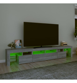 Meuble TV avec lumières LED Sonoma gris 230x36,5x40 cm