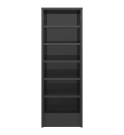 Armoire à chaussures Gris brillant 31,5x35x92 cm Aggloméré