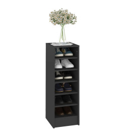 Armoire à chaussures Gris brillant 31,5x35x92 cm Aggloméré