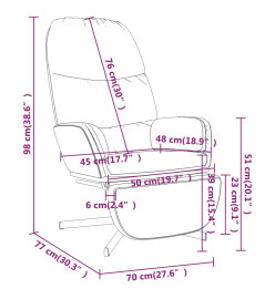 Chaise de relaxation avec tabouret Rouge Similicuir