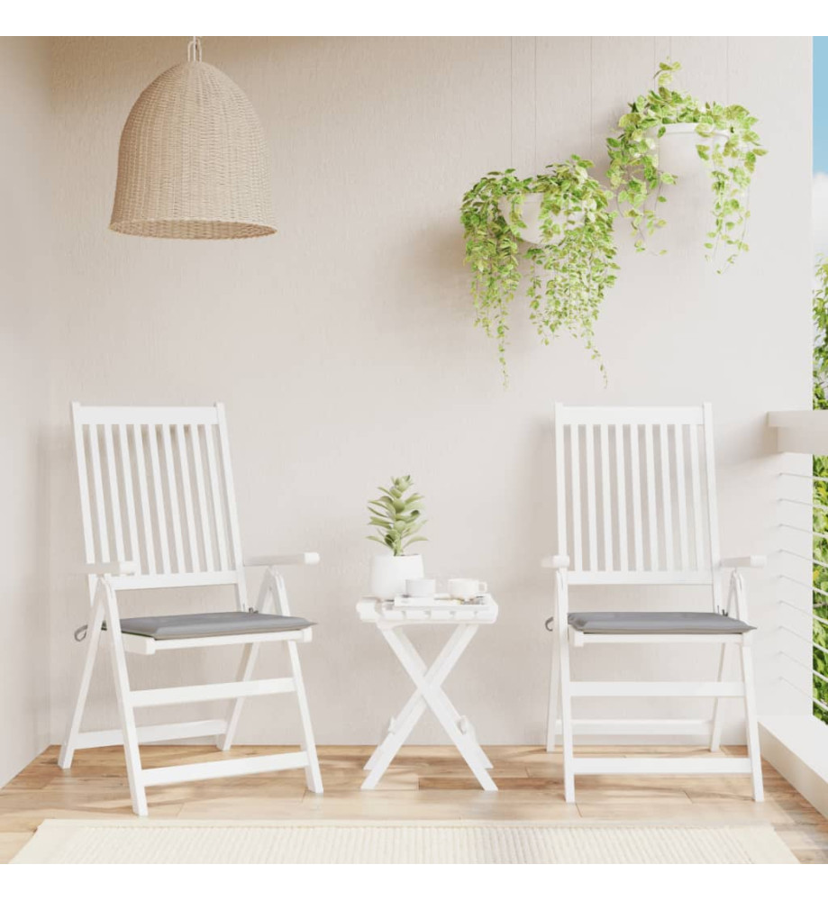 Coussins de chaise de jardin 2 pcs gris 40x40x3 cm tissu oxford Coussins de chaise de jardin 2 pcs gris 40x40x3 cm tissu oxford