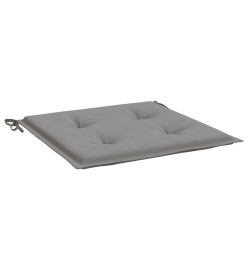 Coussins de chaise de jardin 2 pcs gris 40x40x3 cm tissu oxford