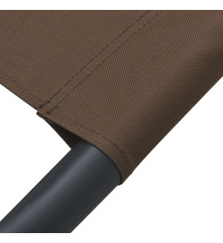 Chaise longue d'extérieur Tissu Marron