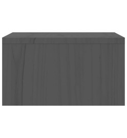 Support de moniteur Gris 50x27x15 cm Bois de pin solide