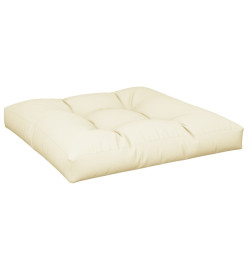 Coussin de palette crème 80x80x12 cm tissu