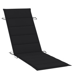 Chaises longues 2 pcs avec table et coussins Acacia solide
