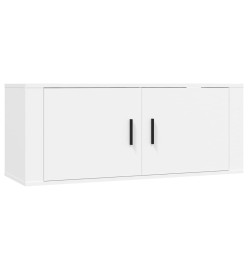 Meuble TV mural Blanc 100x34,5x40 cm