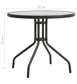 Table de bistro Anthracite Ø80x71 cm Acier