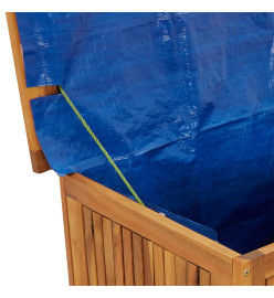 Boîte de rangement de jardin avec roues 60x50x58 cm Bois acacia