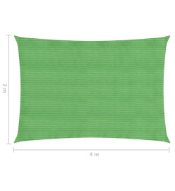 Voile d'ombrage 160 g/m² Vert clair 2x4 m PEHD