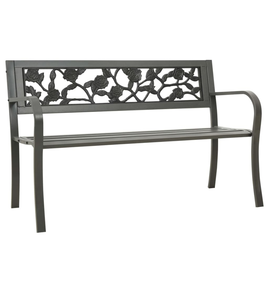 Banc de jardin 125 cm Acier Gris Banc de jardin 125 cm Acier Gris