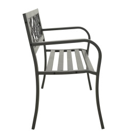 Banc de jardin 125 cm Acier Gris
