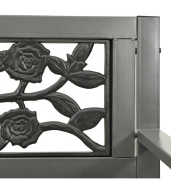Banc de jardin 125 cm Acier Gris