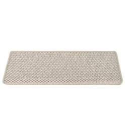 Tapis d'escalier autocollants 15 pcs 65x21x4 cm Argenté