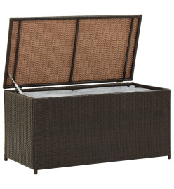 Boîte de rangement de jardin Résine tressée 100x50x50 cm Marron