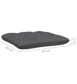 Canapé d'angle de jardin avec coussins Noir Bois de pin massif