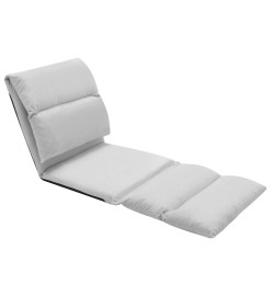 Chaise pliable de sol Gris clair Microfibre