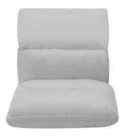 Chaise pliable de sol Gris clair Microfibre