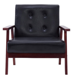 Fauteuil Noir Similicuir