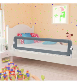 Barrière de sécurité de lit d'enfant Gris 180x42 cm Polyester