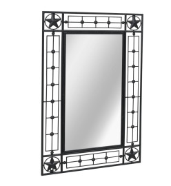 Miroir mural de jardin rectangulaire 50 x 80 cm Noir