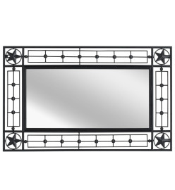 Miroir mural de jardin rectangulaire 50 x 80 cm Noir