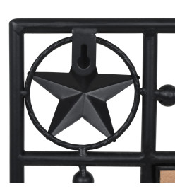 Miroir mural de jardin rectangulaire 50 x 80 cm Noir