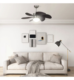 Ventilateur de plafond avec lampe 76 cm Marron foncé