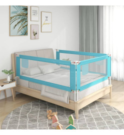 Barrière de sécurité de lit d'enfant Bleu 160x25 cm Tissu