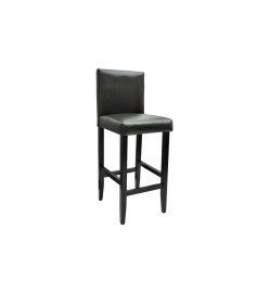 Tabourets de bar lot de 6 noir similicuir