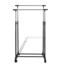 Porte-manteaux réglables 2 pcs 2 rails d'accrochage