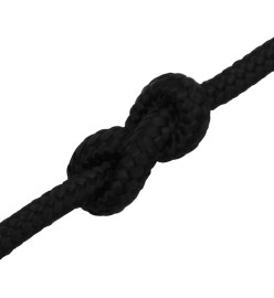 Corde de travail Noir 10 mm 25 m Polyester