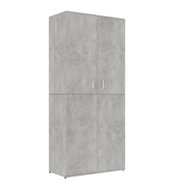 Armoire à chaussures Gris béton 80x39x178 cm Aggloméré