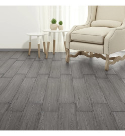 Planche de plancher PVC autoadhésif 5,02 m² 2 mm Gris foncé