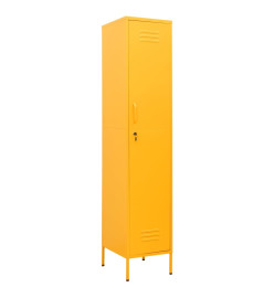 Armoire à casiers Jaune moutarde 35x46x180 cm Acier