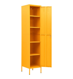 Armoire à casiers Jaune moutarde 35x46x180 cm Acier