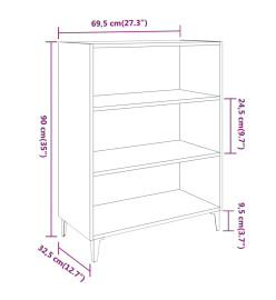 Buffet Blanc 69,5x32,5x90 cm Bois d'ingénierie