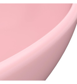 Lavabo ovale de luxe Rose mat 40x33 cm Céramique