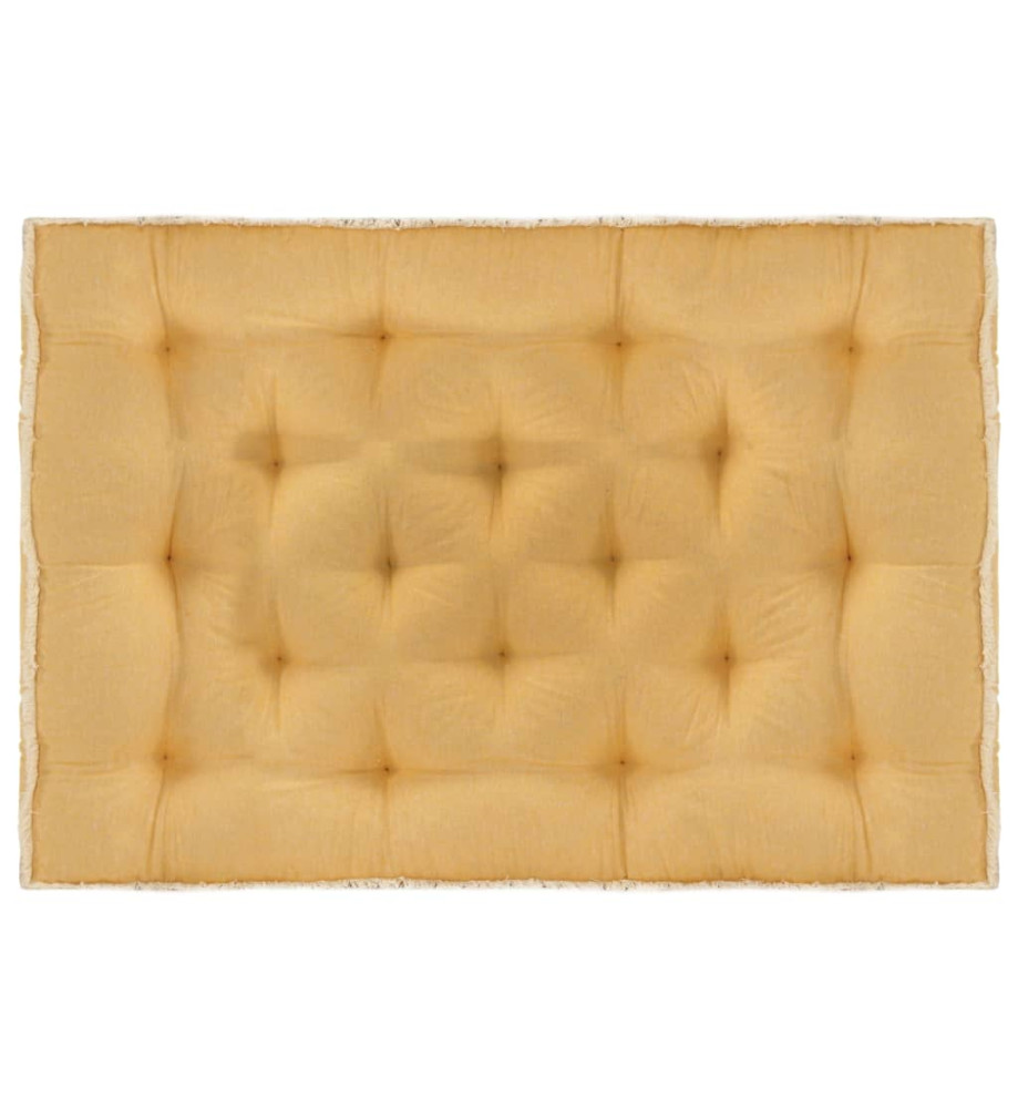 Coussin de canapé palette Jaune 120x80x10 cm