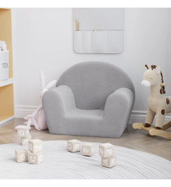 Canapé pour enfants Gris clair Peluche douce