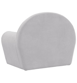 Canapé pour enfants Gris clair Peluche douce