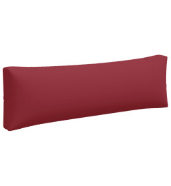 Coussins de palette 3 pcs rouge tissu