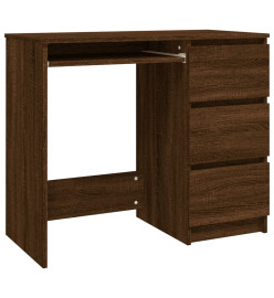 Bureau Chêne marron 90x45x76 cm Bois d'ingénierie