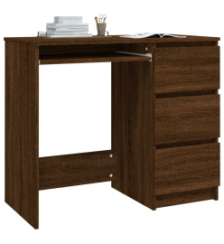 Bureau Chêne marron 90x45x76 cm Bois d'ingénierie