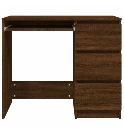 Bureau Chêne marron 90x45x76 cm Bois d'ingénierie