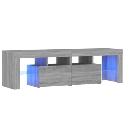 Meuble TV avec lumières LED Sonoma gris 140x36,5x40 cm