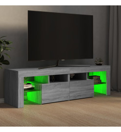 Meuble TV avec lumières LED Sonoma gris 140x36,5x40 cm