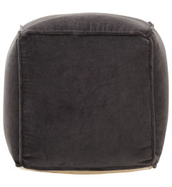 Pouf Velours de coton 40 x 40 x 40 cm Anthracite