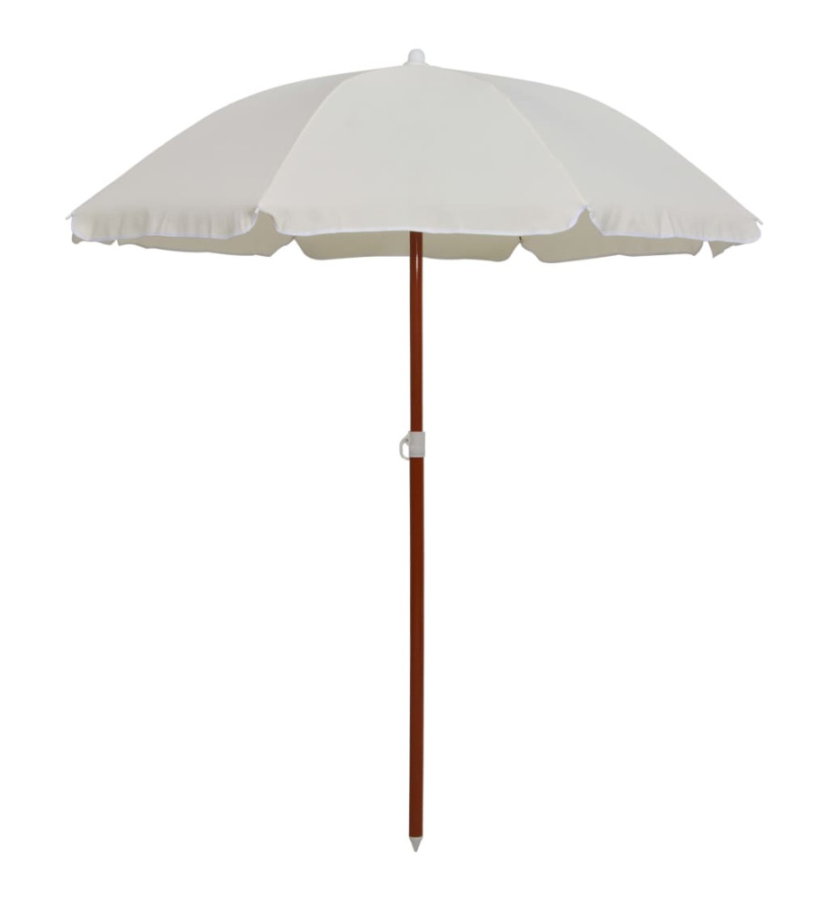 Parasol avec mât en acier 180 cm Sable