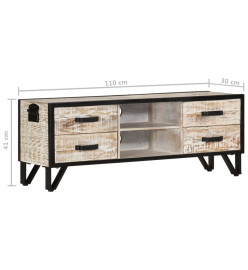 Meuble TV 110x30x41 cm Bois d'acacia massif